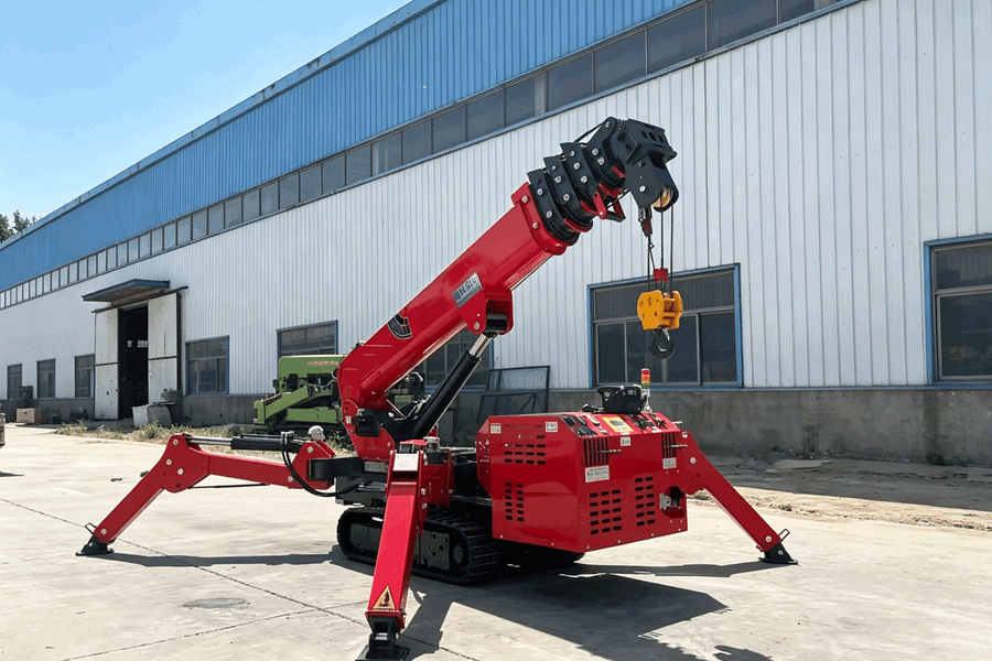 5-ton red spider crane