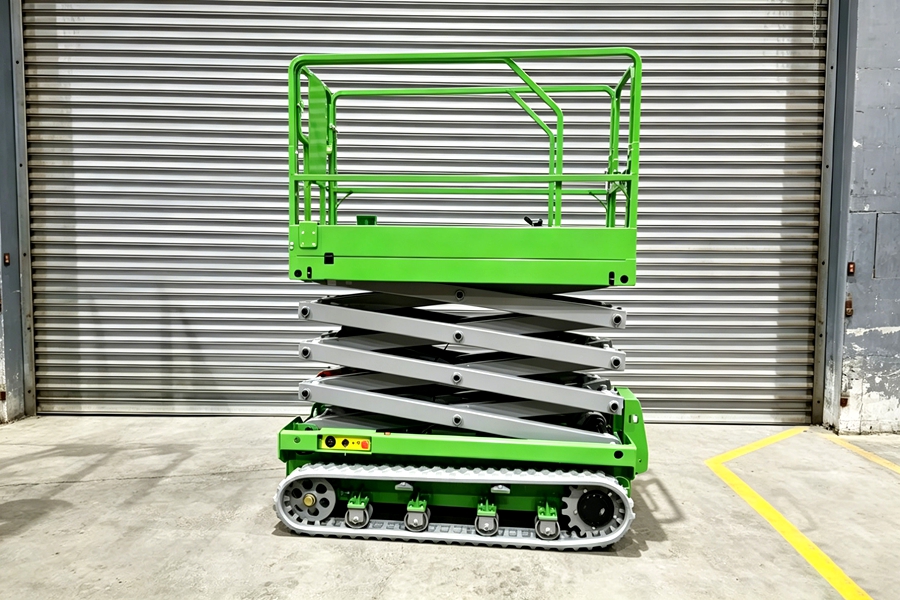 6m Electric Scissor Lift for Russian Textile Factory case