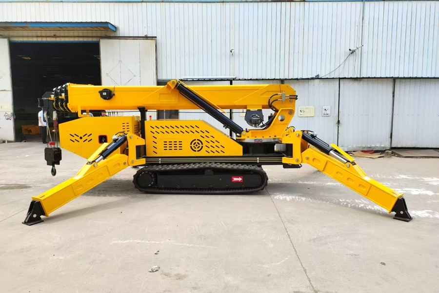 large yellow spider crane