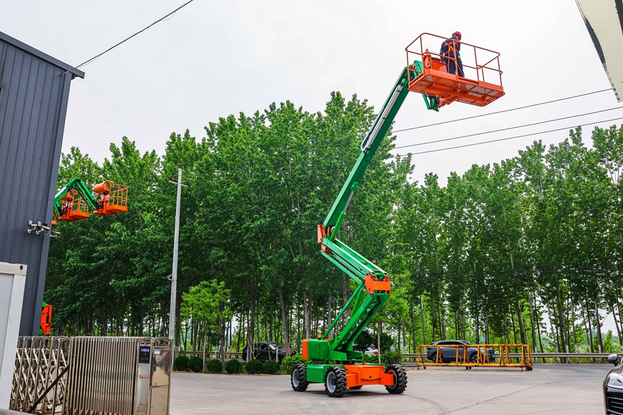 customers purchased articulated boom lifts case