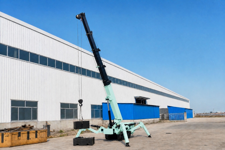 Peru tracked spider crane case
